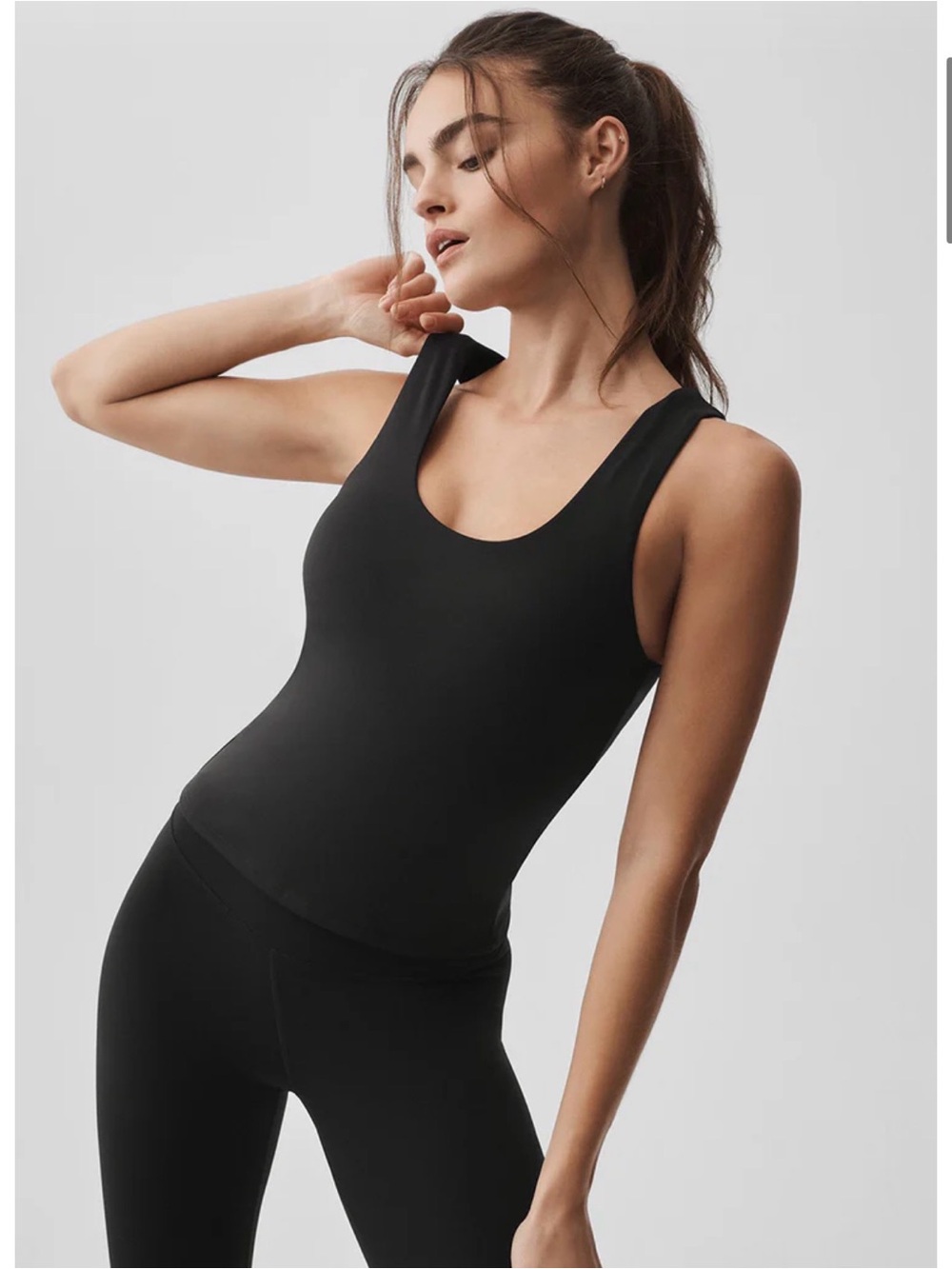 ALO Softsculpt No Nonsense Bra Tank Black